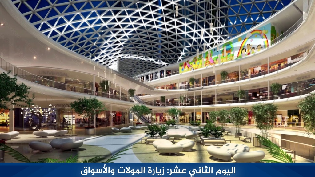 اليوم الثاني عشر زيارة المولات والأسواق