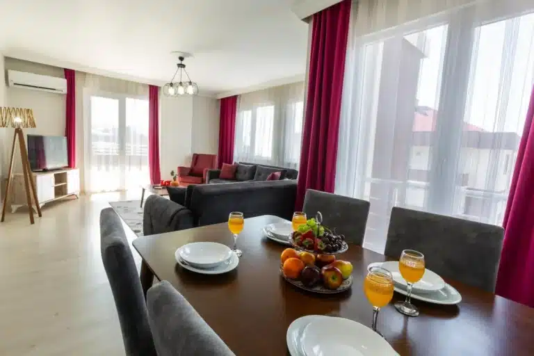 منطقة جلوس في شقة Bikka Suite & Otel