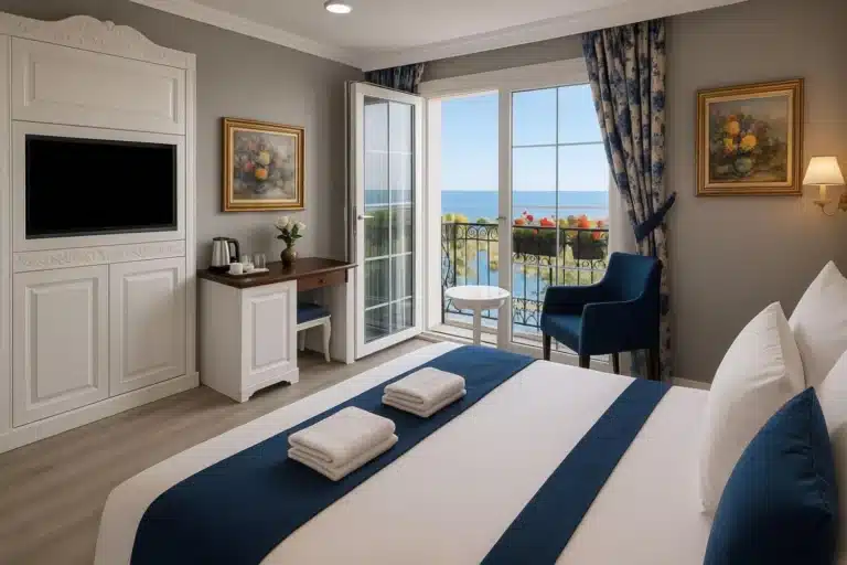 غرفة بسرير مزدوج في SAHiL HOTEL يومرا